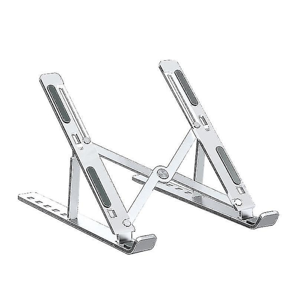 Laptopholder, aluminiumsholder til bærbar computer, højdejusterbar, foldbar stander (sølv)