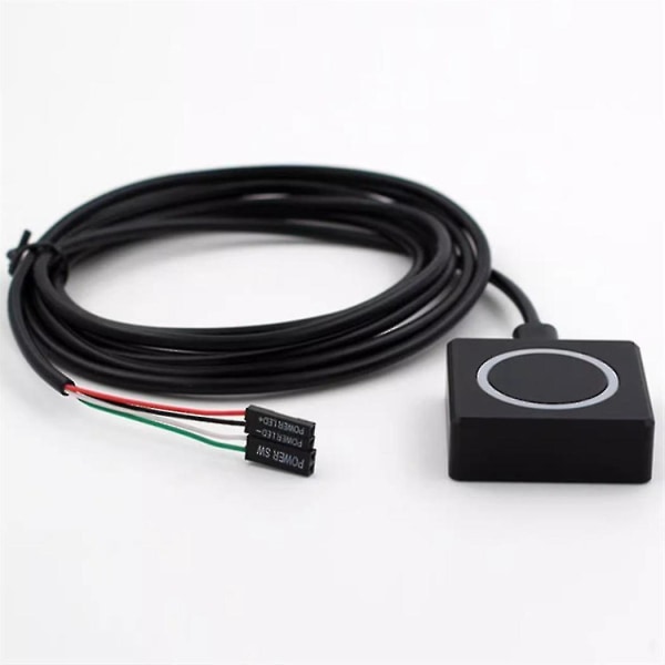 PC Power-knap Desktop Power Switch Ekstern Power Switch Aluminiumslegering Magnetisk selv-nulstillingsknap Metal Shell RGB