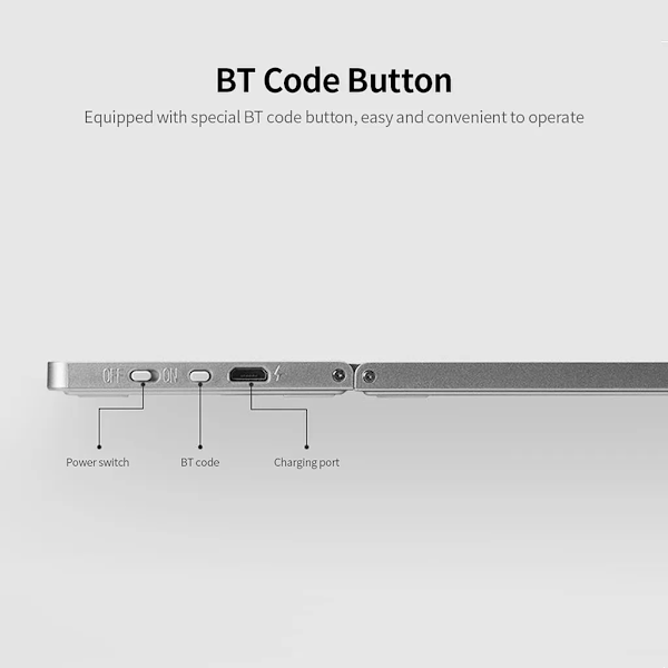 Trådlöst BT-tangentbord Fällbart tangentbord Bärbart Ultratunt BT-tangentbord med pekplatta för Windows / Android / iOS