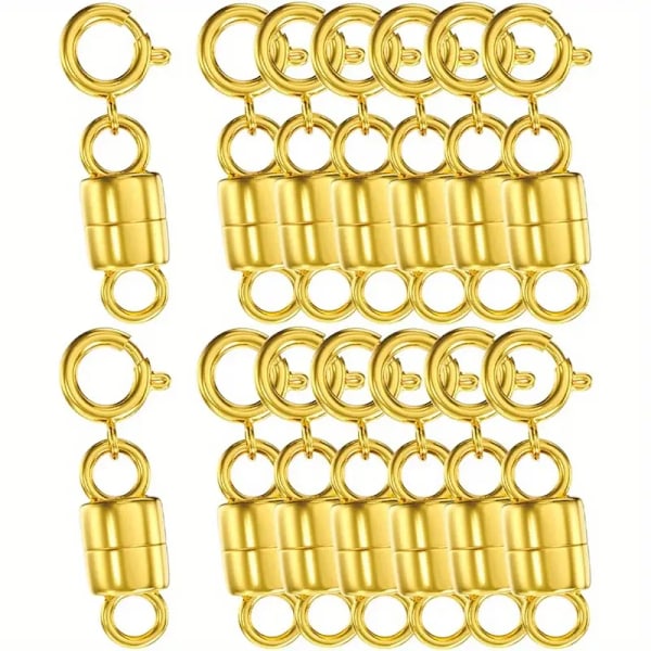 Magnetiske Halskæde Låse og Spænder, Guld og Sølvbelagte Smykkelåse, Konvertere til Armbånd, Halskæder, Kæder