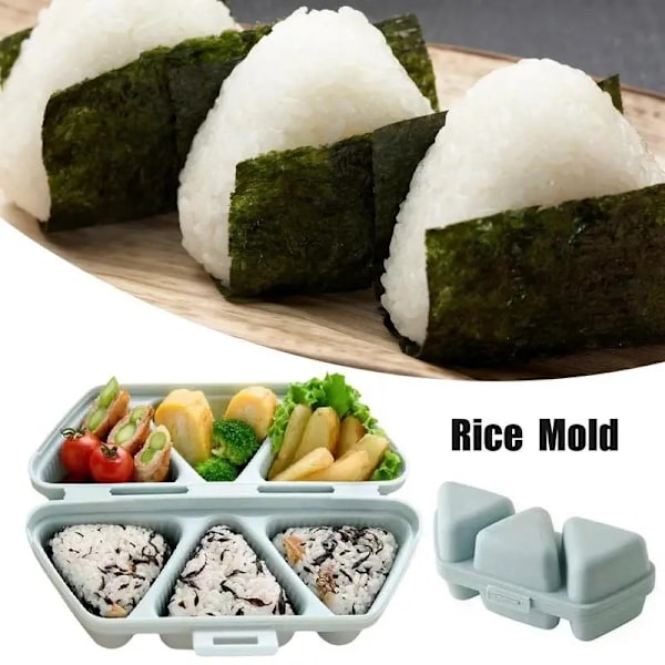 Triangulär Sushiform Press, Triangel Riskulformare, Återanvändbar Triangel Riskulform, DIY Kökstillbehör