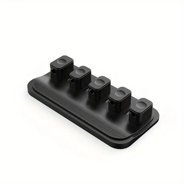 Magnetisk kabelhantering, kabelhållare, mångsidig skrivbordssladdhållare, 5 clips för belysning USB C Micro-kabel, fäster på trä, marmor, metall