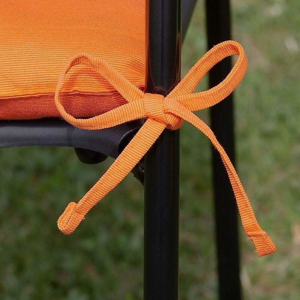 Ny uppsättning med 4 stolsdynor för trädgården, 40x40 cm, orange