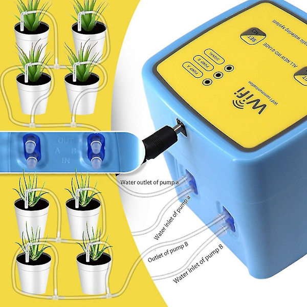 Garden Smart automaattinen kastelulaite Double Pump Wifi Mobiilisovelluksen kaukosäädinkasvit tippakastelulla