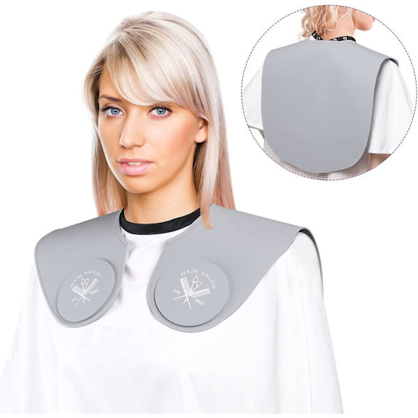 Grey Salon Hårfärgning Halsband, Vattentätt Spänne Design Frisör Hårfärg Halsband, Silikon Hårklippande Sjal Gummihalsinpackning Frisör