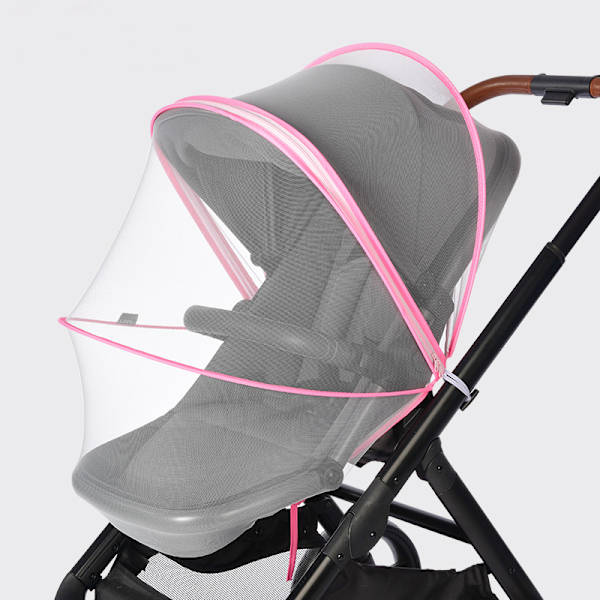 Myggnät för barnvagn, Hållbart myggnät för barnvagn, Dubbel dragkedja hopfällbart nätmyggnät för barnvagnar, Babyskydd (4)