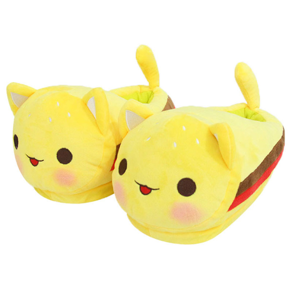 Meemeows Cat plysch tofflor Söt anime tecknad Aphmau plysch katt gosedjur plysch tofflor Present för fans Barn（D）