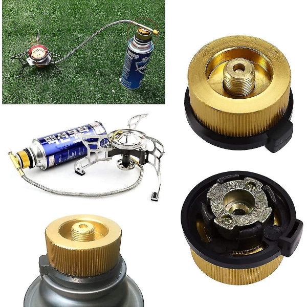 3st Utomhusgasspiskontakt, campinggascylinder Gaskonverteringshuvudadapter Munstyckskontakt