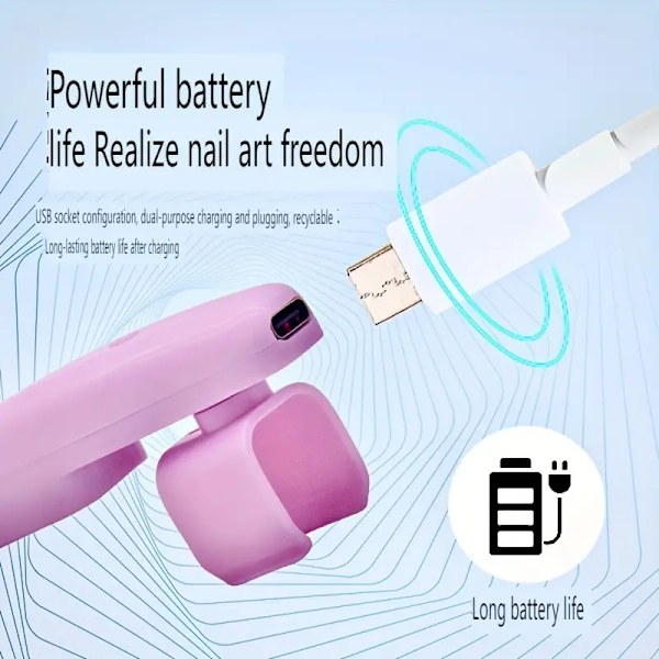 Kannettava minikynsienhoitolamppu, kannettava LED-kynsienhoitolamppu, pieni USB-kynsienkuivain geelilakkojen kovettamiseen, minikokoinen UV-lamppu geelilakoille