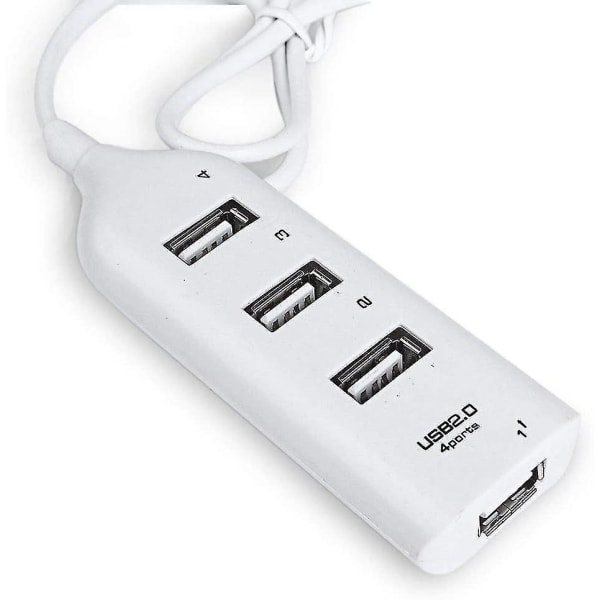 4 Port-s USB 2.0 Hub Adapter, Portabel 4 Port-s USB 2.0 Super Speed ​​480 Mbps Hub Splitter Adapter För Pc Laptop