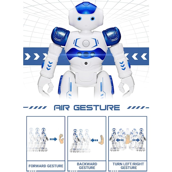 RC Robotleksaker för barn, gest- och avkänningsprogrammerbar fjärrkontroll Smart Robot för ålder 3 4 5 6 7 8 år gamla pojkar flickor födelsedagspresent