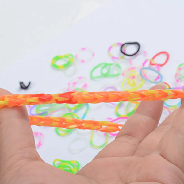 DIY pedagogisk barns leksak regnbåge gummiband vävstol 36 rutnät handgjord färgglad gummiband vävning armband set