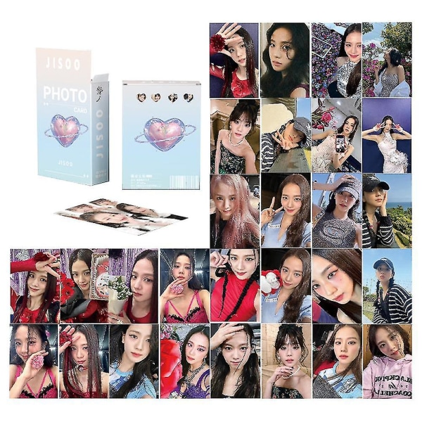 50 st/kartong Svartrosa fotokort Leksak Roliga Lomo-kort Kpop-vykort Seriekort Leksak Blink Present Lisa Jennie Rose Jisoo（2）