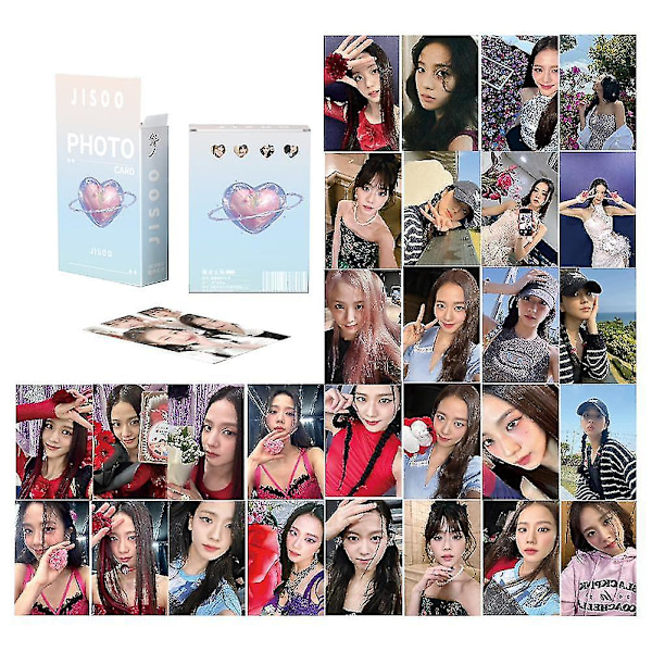 50st/kartong Svartrosa fotokort Leksak Roliga Lomo-kort Kpop-vykort Seriekort Leksak Blink Present Lisa Jennie Rose Jisoo（3）