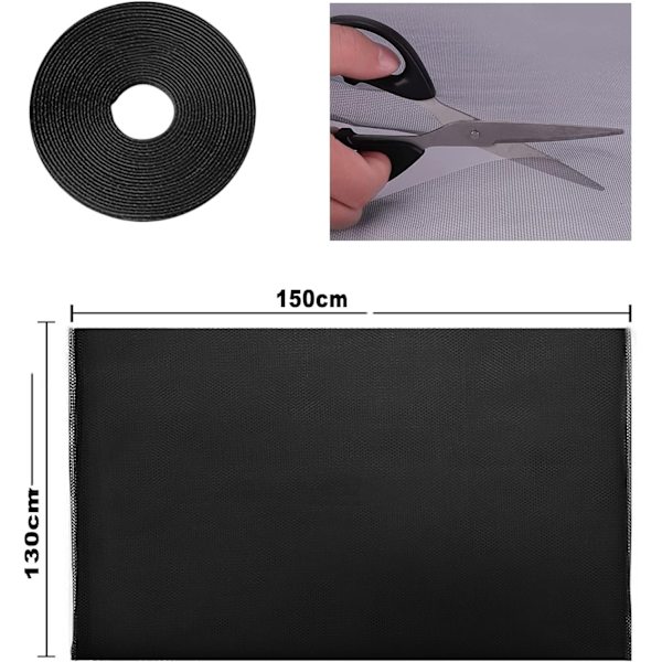 4 stk. myggenet til vinduer, 130 x 150 cm fluenet til vinduer, insektbeskyttelse vinduesnet fluenet