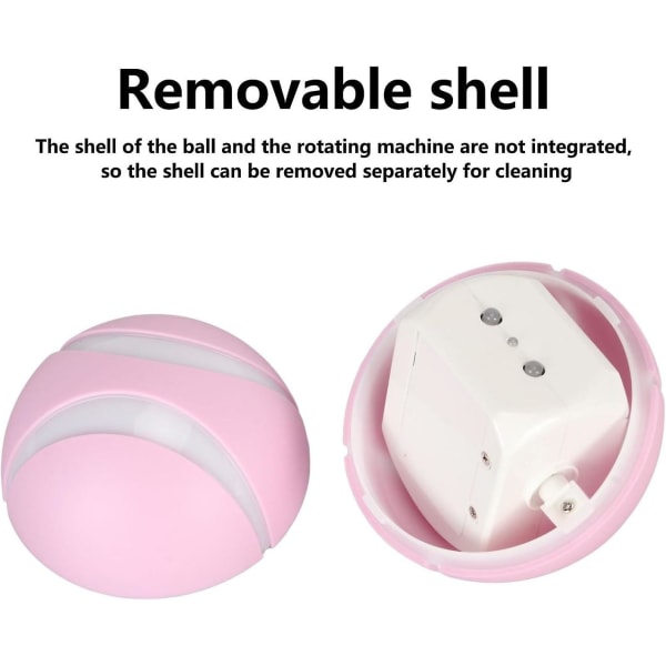 Interaktiva hundbollsleksaker med fjärrkontroll, uppladdningsbar USB , automatisk rullboll med ledljus för hundar och katter, säkert material, skonsamt läge