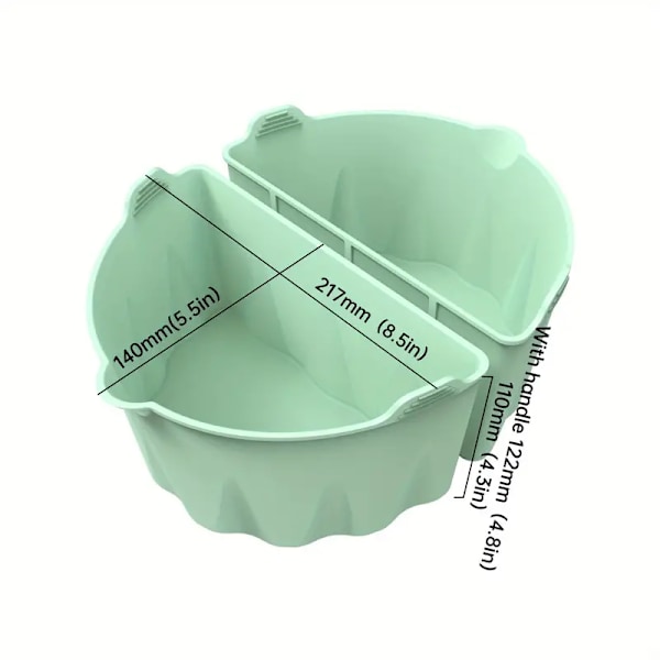 2 i 1 Silikon Slow Cooker Divider Liners for 6QT 7QT 8QT Oval Slow Cooker Gjenbrukbare Mat Grade Silikon Pot Liners Kjøkken Tilbehør