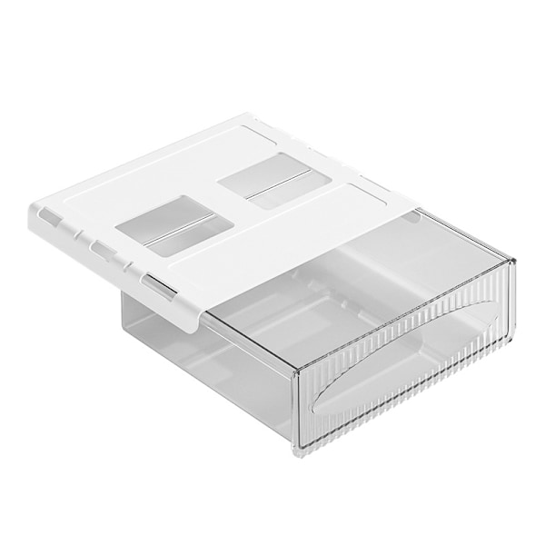 Usynlig opbevaringsboks under skrivebordet, skuffeskuffe til skrivebord, gennemsigtig arrangør, (størrelse: 8 x 9,5 tommer)