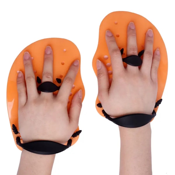 Svømmehjelpemiddel, profesjonelt utstyr, svømmetrening, håndpadle, nybegynnerfinner, ergonomisk form, dykkerutstyr（M）
