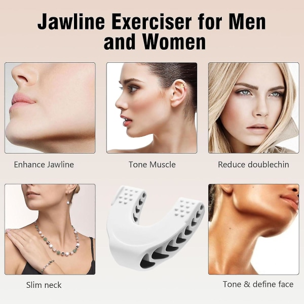 Jawline Trainer, Jawline Trainer, Jawline Exerciser for mænd og kvinder, 40 lbs kæbe træner, Double Chin Trainer til ansigt, mund, mejsel (grøn)