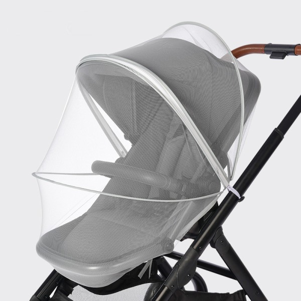 Myggnät för barnvagn, Hållbart myggnät för barnvagn, Dubbel dragkedja hopfällbart nätmyggnät för barnvagnar, Babyskydd (3)