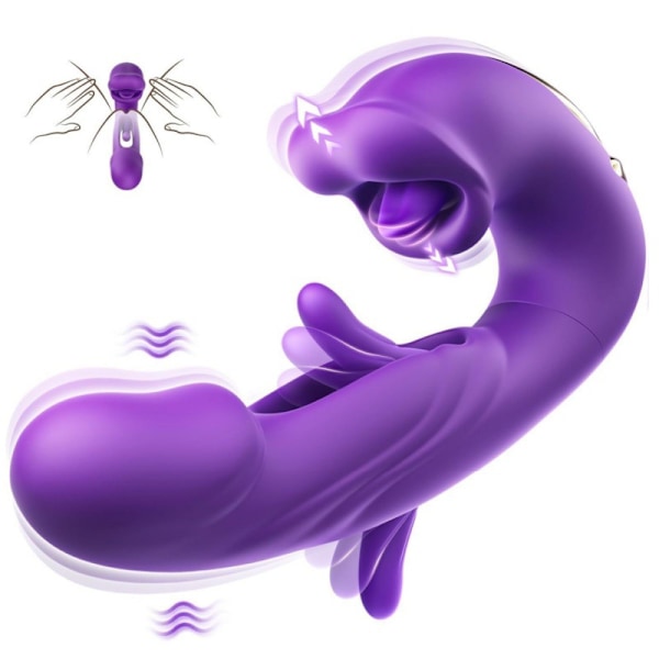 Thrusting Vibrator Sexlegetøj - G-Punkt Vibrator Tungelegetøj til Kvinder Sexlegetøj med 7 Flappende & Vibrerende & Likkende Tilstande Dildo