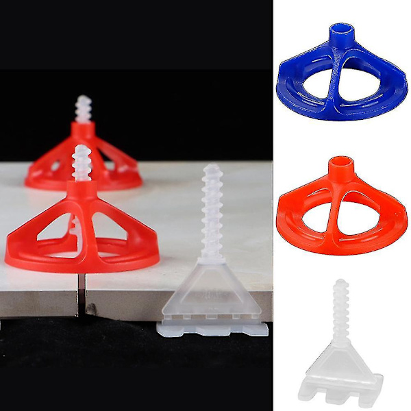 100st kakelutjämnare spiraler Hatt/mellanläggsset Set kakelutjämningssystem för väggkakel（1,5 mm，spiralbas）