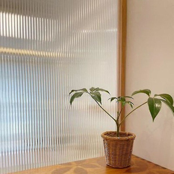3D Sähköstaattinen Changhong lasikalvo Kylpyhuoneen ikkunatarra Läpinäkyvä läpinäkymätön piikitystä estävä lasihimmeä kalvo Modern Art Deco (60x200cm)