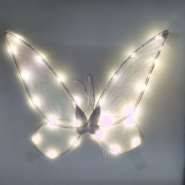 Fairy Wings Light Up Butterfly Wings Sparkly Led Fairy Wings Halloween Jul Födelsedag Cosplay present till barn（1）