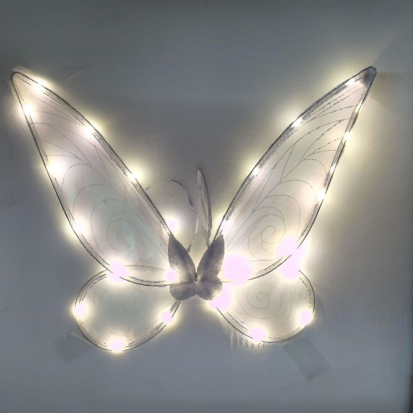 Keijun siivet syttyvät perhosen siivet kimaltelevat ledit Fairy Wings Halloween joulun syntymäpäivä Cosplay-lahja lapsille (1)