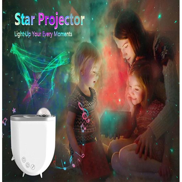 Aurora Borealis Bluetooth Stjerneprojektor Åndedræt Ambient Light Soveværelse LED Nattelys Andre Hjemmedekorationer