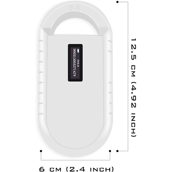 Microchip-scanner, ISO11784/85/FDX-B/EMID 128 poster dataregistrering og upload til pc. Microchip-scannerlæser