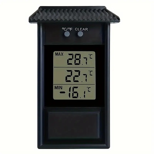 Digitalt termometer, husholdningshave termometer til drivhusplantning, have termometer med hukommelsesfunktion
