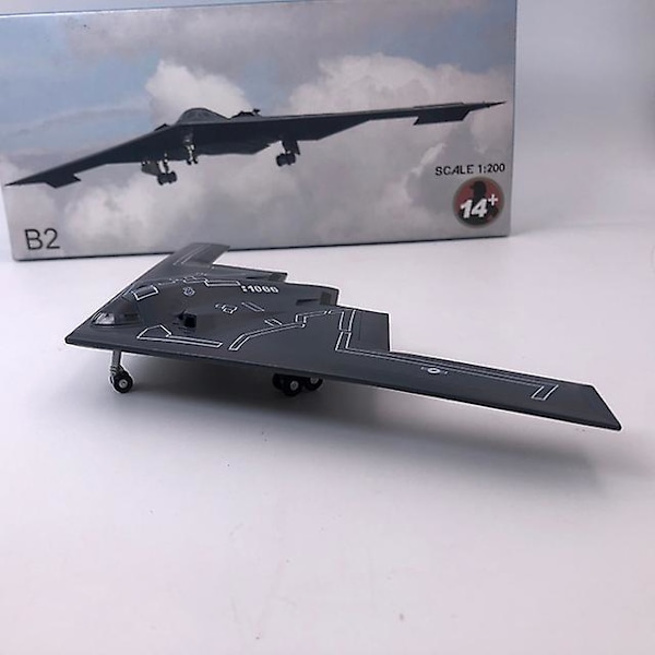 Diecast 1/200 skala B2 Usaf B-2a bombefly modelflyvemaskine flymodel legetøj til udstillingssamling（A）