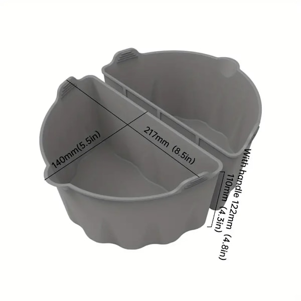 2 i 1 Silikon Slow Cooker Divider Liners för 6QT 7QT 8QT Oval Slow Cooker Återanvändbara Food Grade Silikon Pot Liners Kökstillbehör