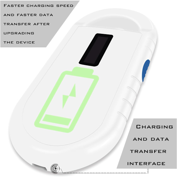 Microchip-scanner, ISO11784/85/FDX-B/EMID 128 poster dataregistrering og upload til pc. Microchip-scannerlæser