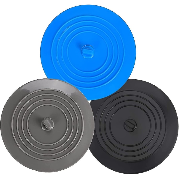 3 stykker silikone vaskprop, universelle afløbsprop, køkkenvaskprop, silikone badekarpropper, 15 cm