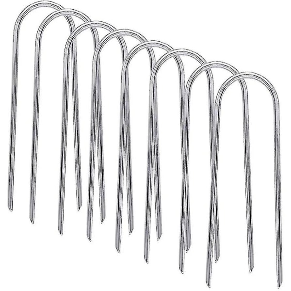 Trampoline Stakes Heavy Duty teltplugger, galvaniserte U-ankre, 8 stk