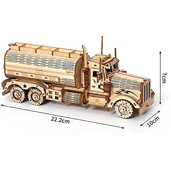 Cuteefun 3d träpussel tankbil mekanisk modellsats för vuxna att bygga mekanisk träkonstruktionsset Set till födelsedag Fars dag