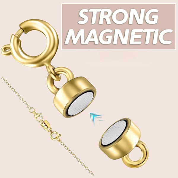 Magnetiske Halskæde Låse og Spænder, Guld og Sølvbelagte Smykkelåse, Konvertere til Armbånd, Halskæder, Kæder
