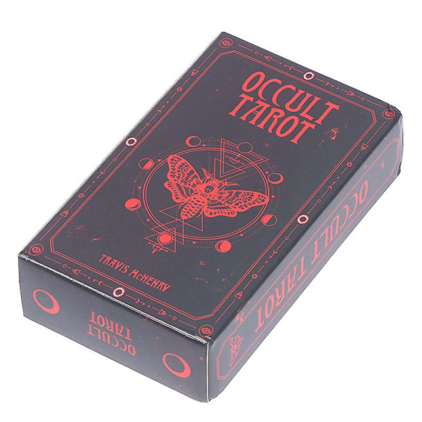 Occult Tarot 78 Divination Cards Deck Divination Tell The Future Toy Board Game（En one size，Multicolor）