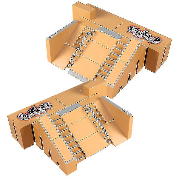 Mini Alloy Finger Skating Board Paikka Yhdistelmälelut Lasten Rullalautailurata Set