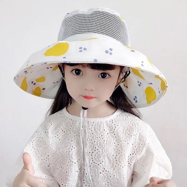 Baby Solhat Toddler Solbeskyttelse Dyr Cap Unisex Sommer Bucket Hat Med Hagebånd（3）