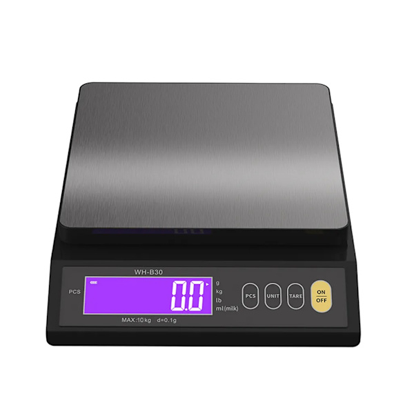 10 kg / 0,1 g Keittiövaaka Musta LED-näyttö, IP67 Vedenkestävä, Tarkka Kotivaaka Laskutoiminnolla, Nollattava Toiminto, Yksikkömuunnostoiminto