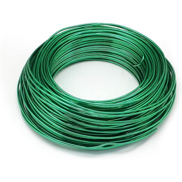 Aluminiumstråd til håndlavet kunstsmykkefremstilling, grøn, 15 gauge (1,5 mm, 5 m)