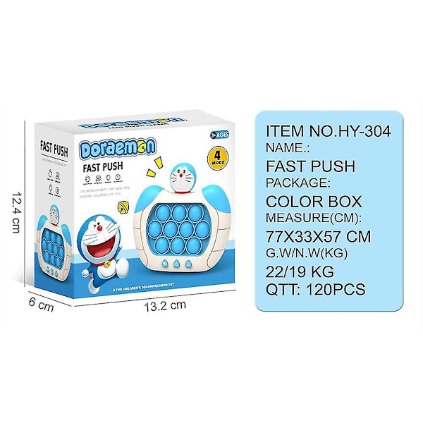 Tidig utbildning spelkonsol Pop It Fidget Toy Fast Push Game Dekompression Toy-eyzi（HY306）