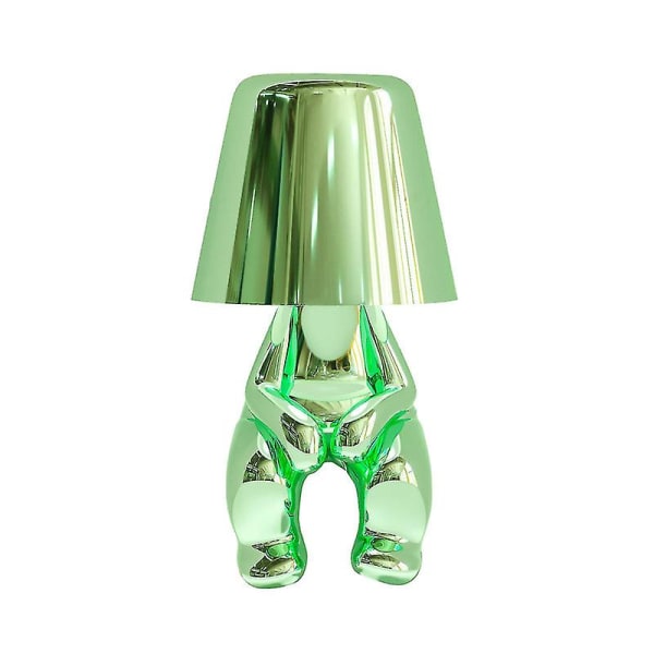Liten gyllene man LED bordslampor touch control dimbar lampa bar nattlampa（Mr WHEN）