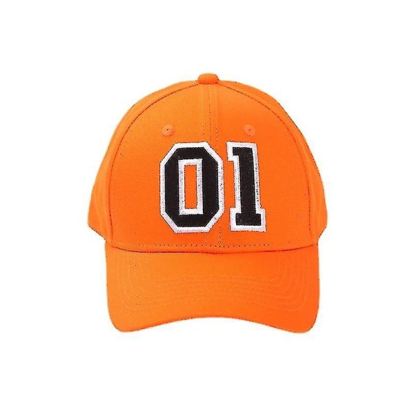 General Lee 01 Cosplay Hat Broderad Unisex Bomull Orange Good Ol' Boy Dukes Justerbar Baseball Cap Tillbehör Visir Present