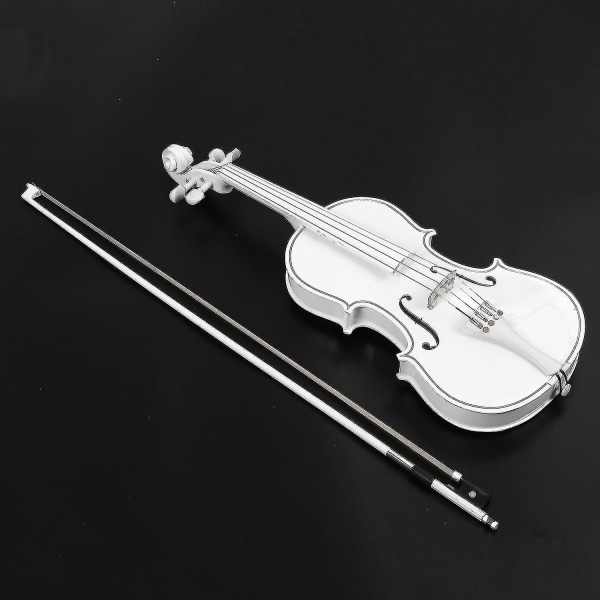 Student Violin 4/4 Full Size Violin Violin Set Barn Nybörjare Vit Violin