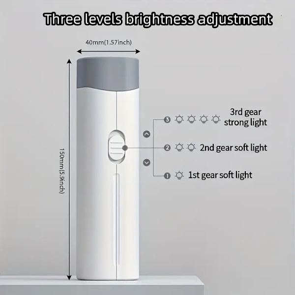 Ögonskyddande bordslampa, liten bordslampa för studier och läsning för studenter, hopfällbar nattlampa för sovrum